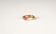 SCARLET CROSS RING