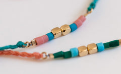 SILK AND GOLD BRACELET SET