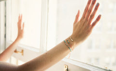 SILK AND GOLD BRACELET SET