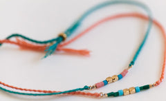 SILK AND GOLD BRACELET SET