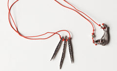 SILVER SPIKES NECKLACE