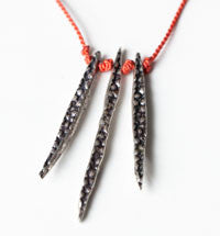 SILVER SPIKES NECKLACE