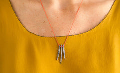 SILVER SPIKES NECKLACE