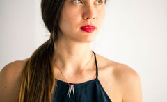 SILVER SPIKES NECKLACE