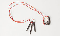 SILVER SPIKES NECKLACE