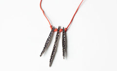 SILVER SPIKES NECKLACE