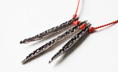 SILVER SPIKES NECKLACE