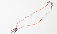 SILVER SPIKES NECKLACE