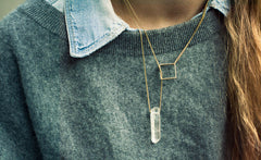 SQUARE LARIAT NECKLACE