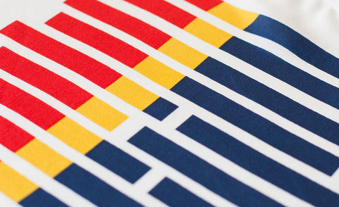 TRICOLOR BROKEN STRIPE TEE