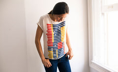 TRICOLOR BROKEN STRIPE TEE