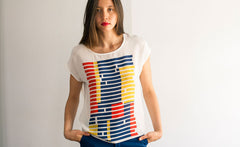 TRICOLOR BROKEN STRIPE TEE