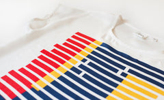 TRICOLOR BROKEN STRIPE TEE