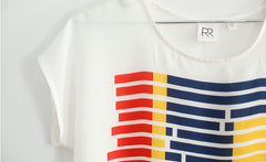 TRICOLOR BROKEN STRIPE TEE
