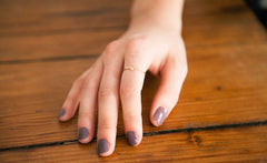 YELLOW GOLD THREE WHISPERS DIAMOND RING
