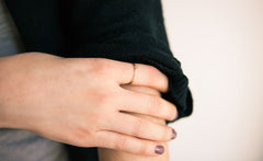 YELLOW GOLD THREE WHISPERS DIAMOND RING